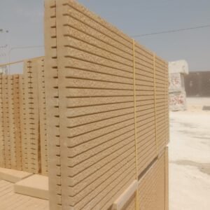 Grooved Riyadh Beige Limestone Cladding  حجر الرياض كريمي مخطط أو مشطب